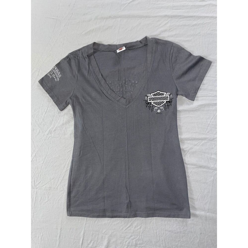 Vintage R.K. Stratman Sequined Harley Davidson Tee Shirt. Las Vegas. Women's S?